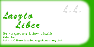 laszlo liber business card