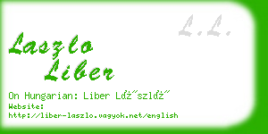 laszlo liber business card